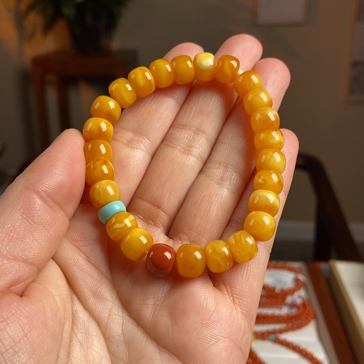 琥珀手链未镶嵌蜜蜡手串9