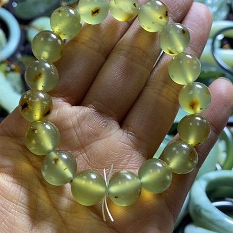 岫玉手链未镶嵌一个