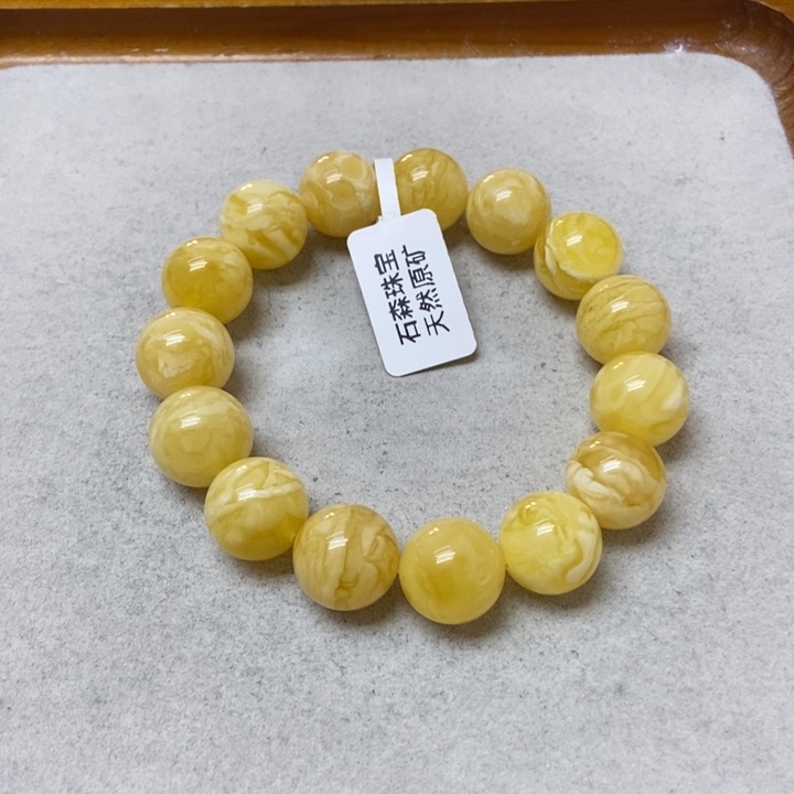 蜜蜡未镶嵌裸石手串