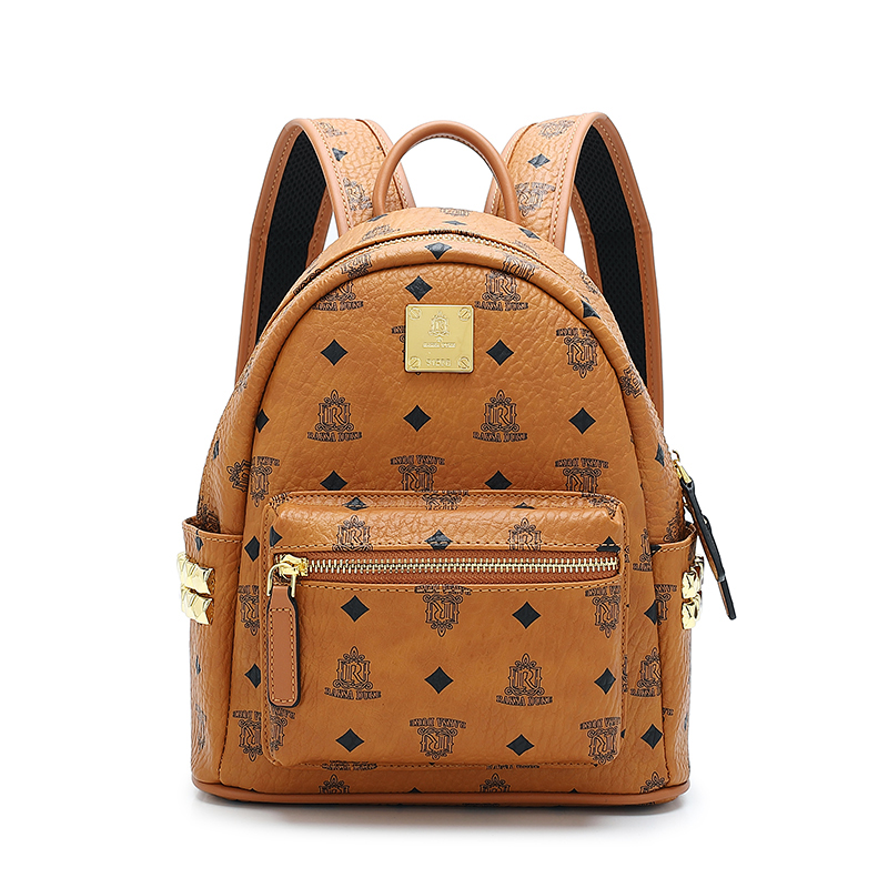 【E115】RRAKSADUKE/罗萨公爵轻奢经典时尚休闲焦糖色双肩包