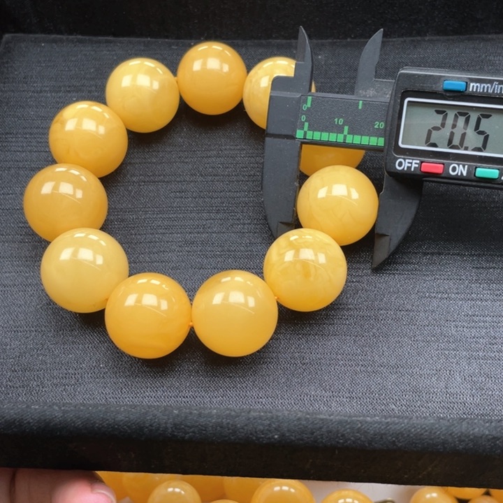 蜜蜡裸石未镶嵌蜜蜡手串