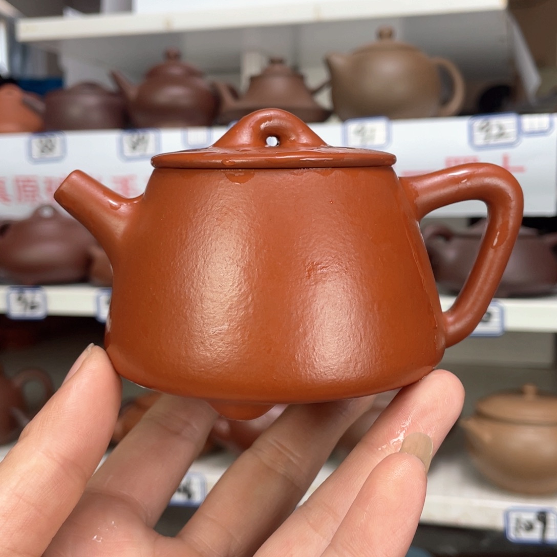 紫砂茶壶小煤窑朱泥全手工210毫升