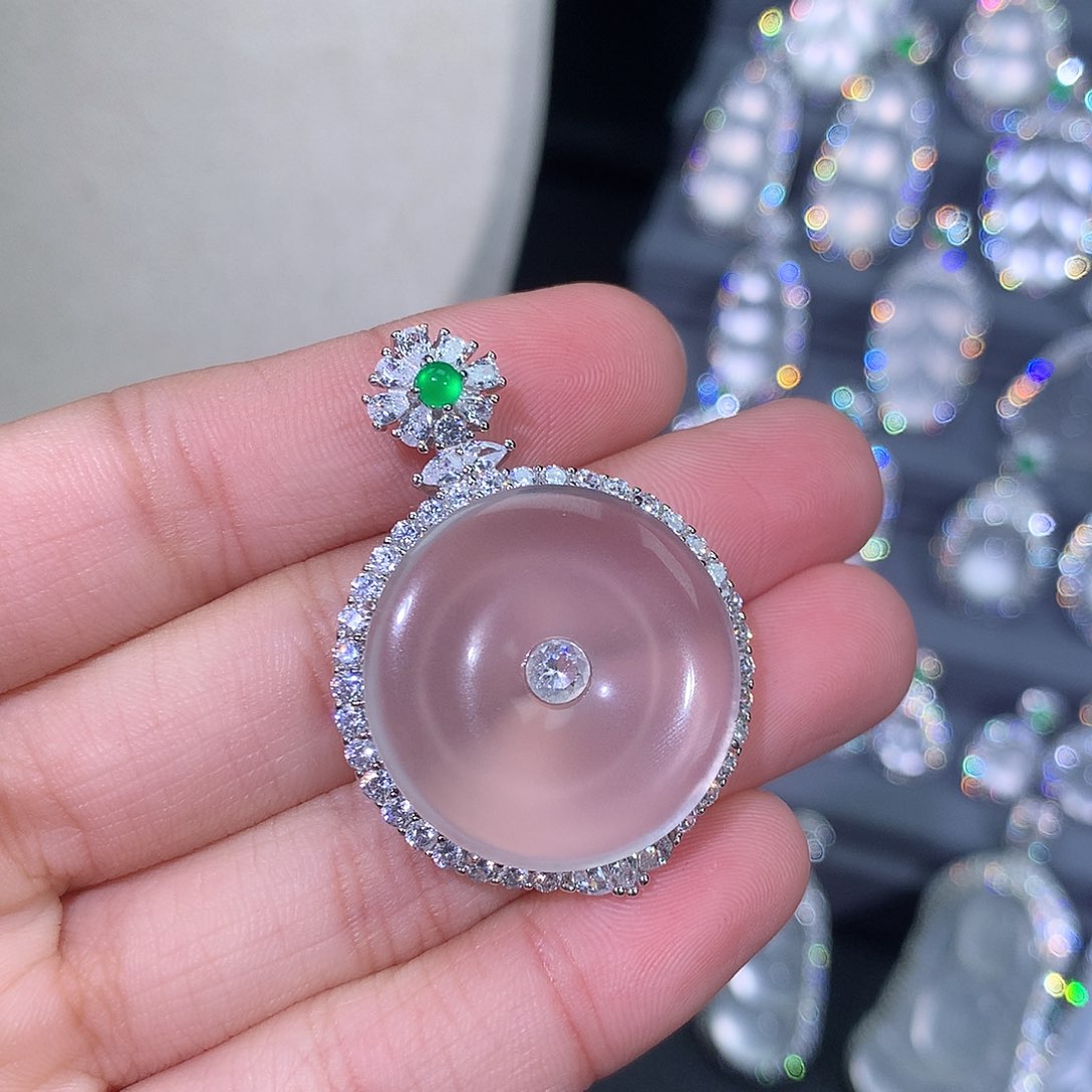 石英质玉颈饰银S925镶嵌33