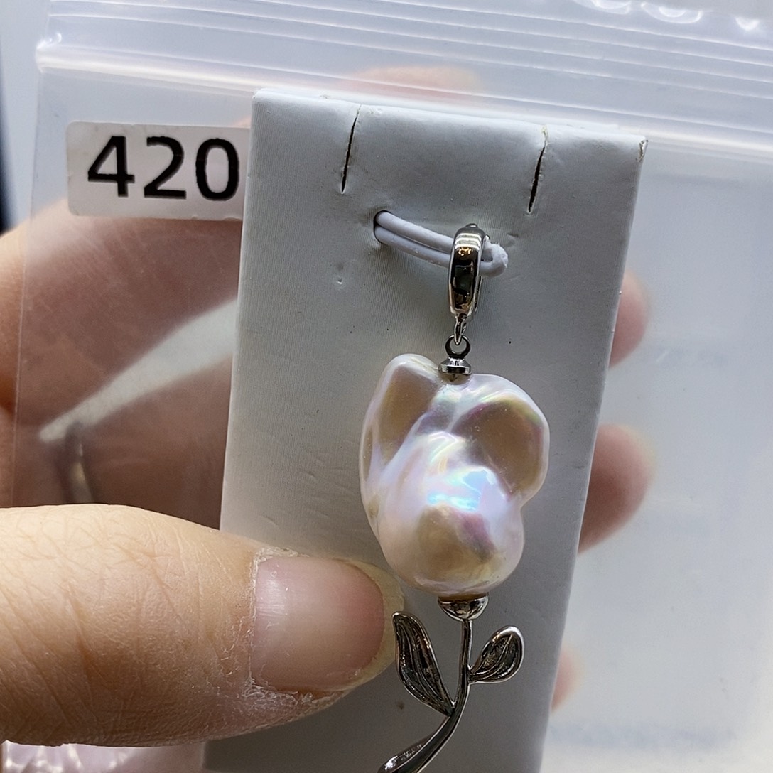 颈饰合金淡水珍珠