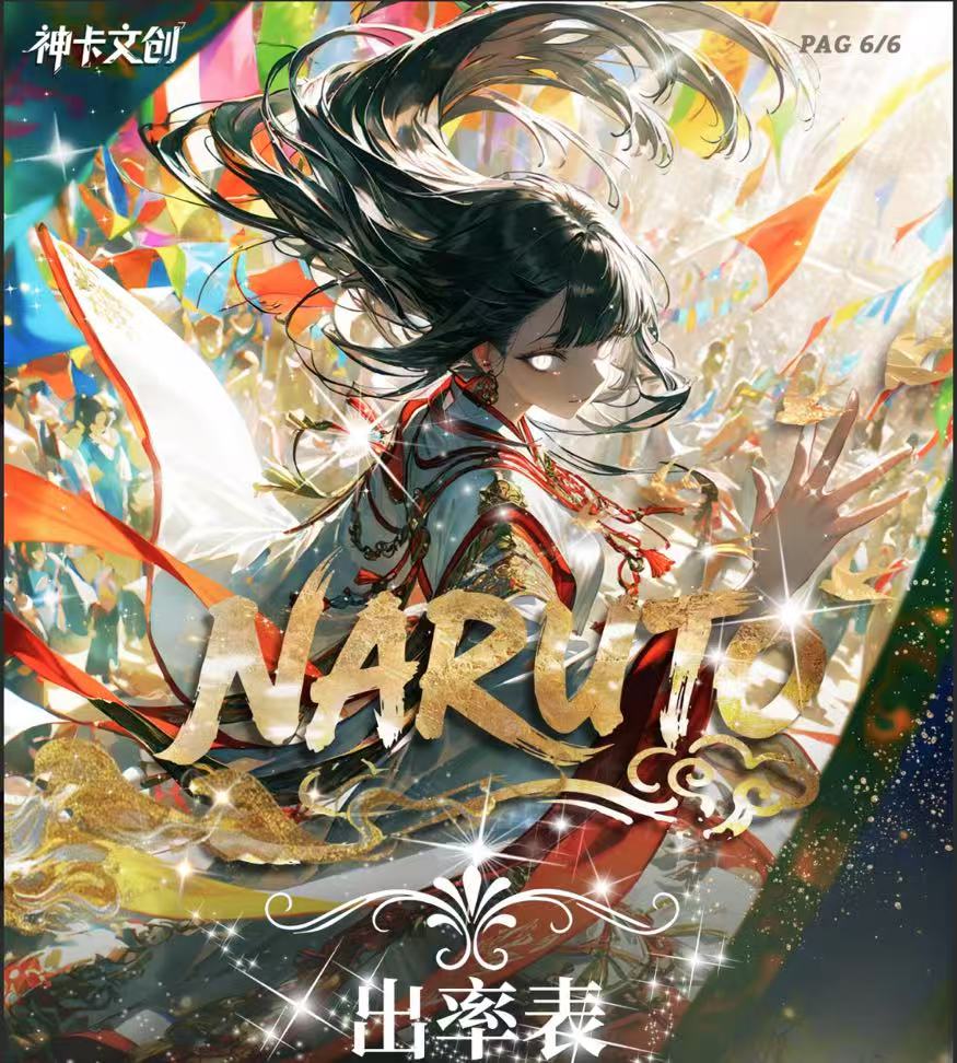 【叠叠】神卡文创第三弹录火影忍者A6亚克力双闪色纸卡牌盲盒