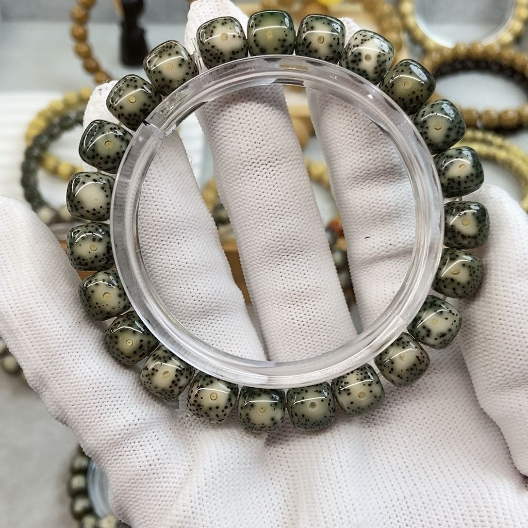 星月菩提手串10青花绿包白