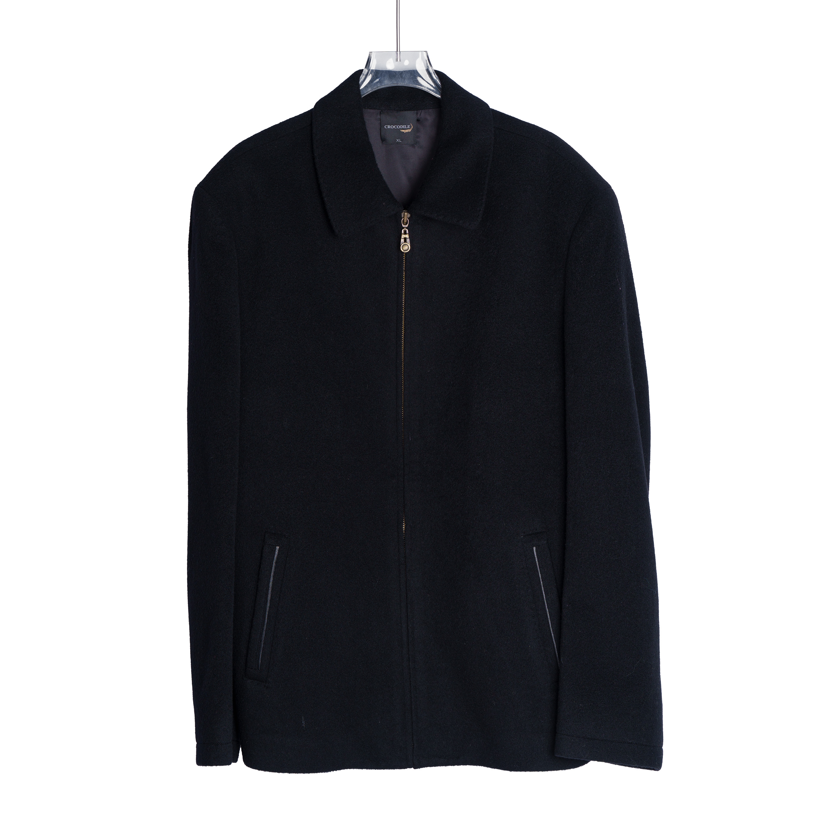 侖敦豪仕｜纯羊绒男士拉链休闲大衣6001