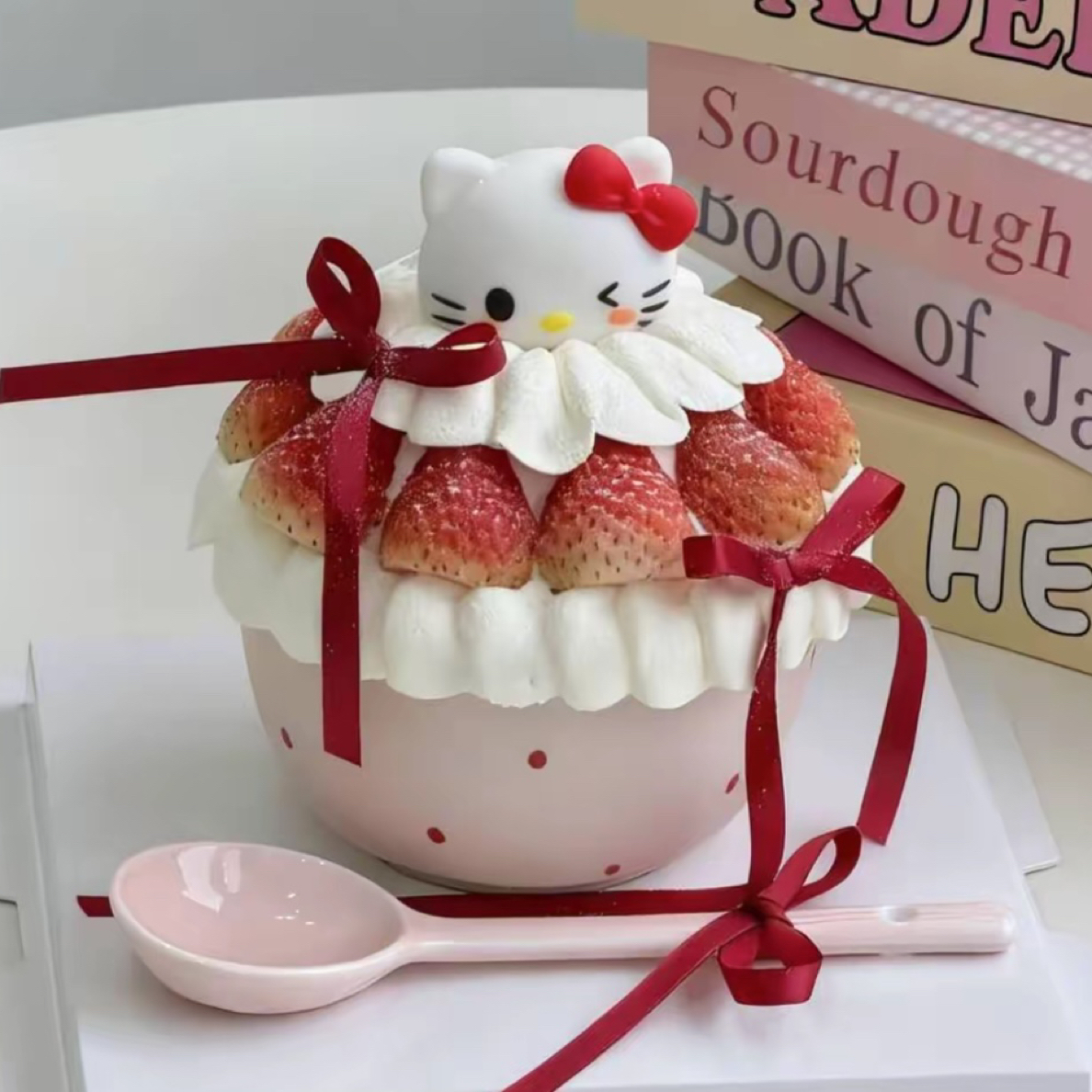 圣诞专享~kt草莓碗/进口动物奶油