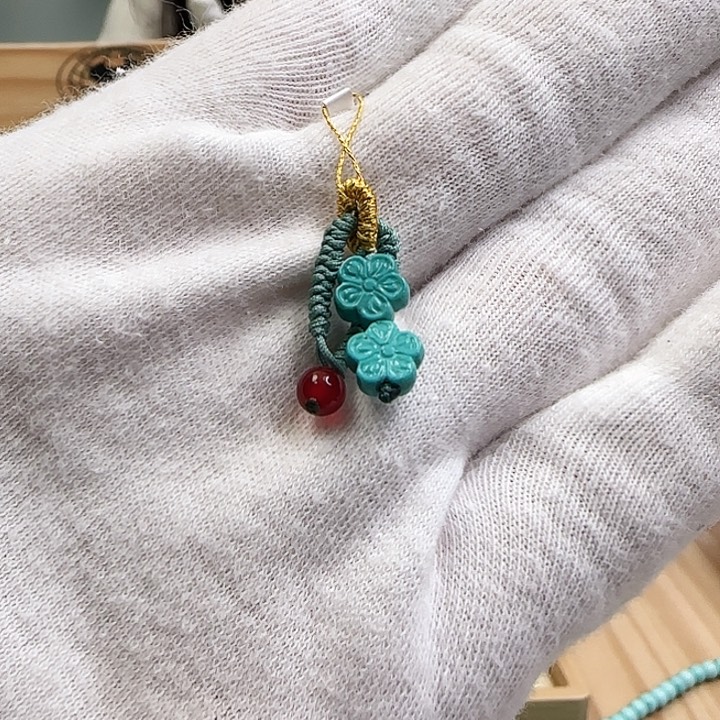 绿松石未镶嵌23花花侧挂w