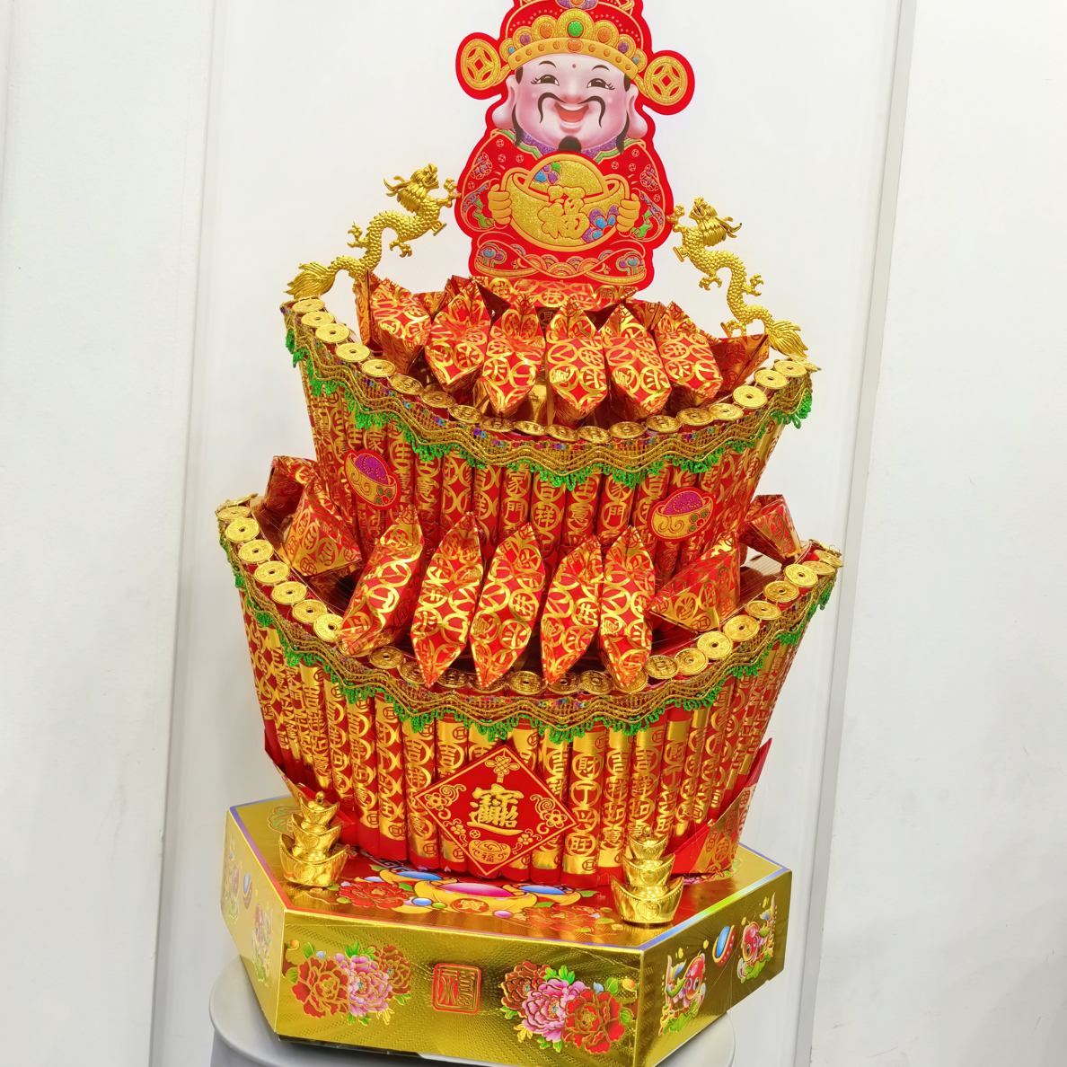 潮汕中秋月娘招财进宝金元宝底座娘塔折塔材料包赠教程