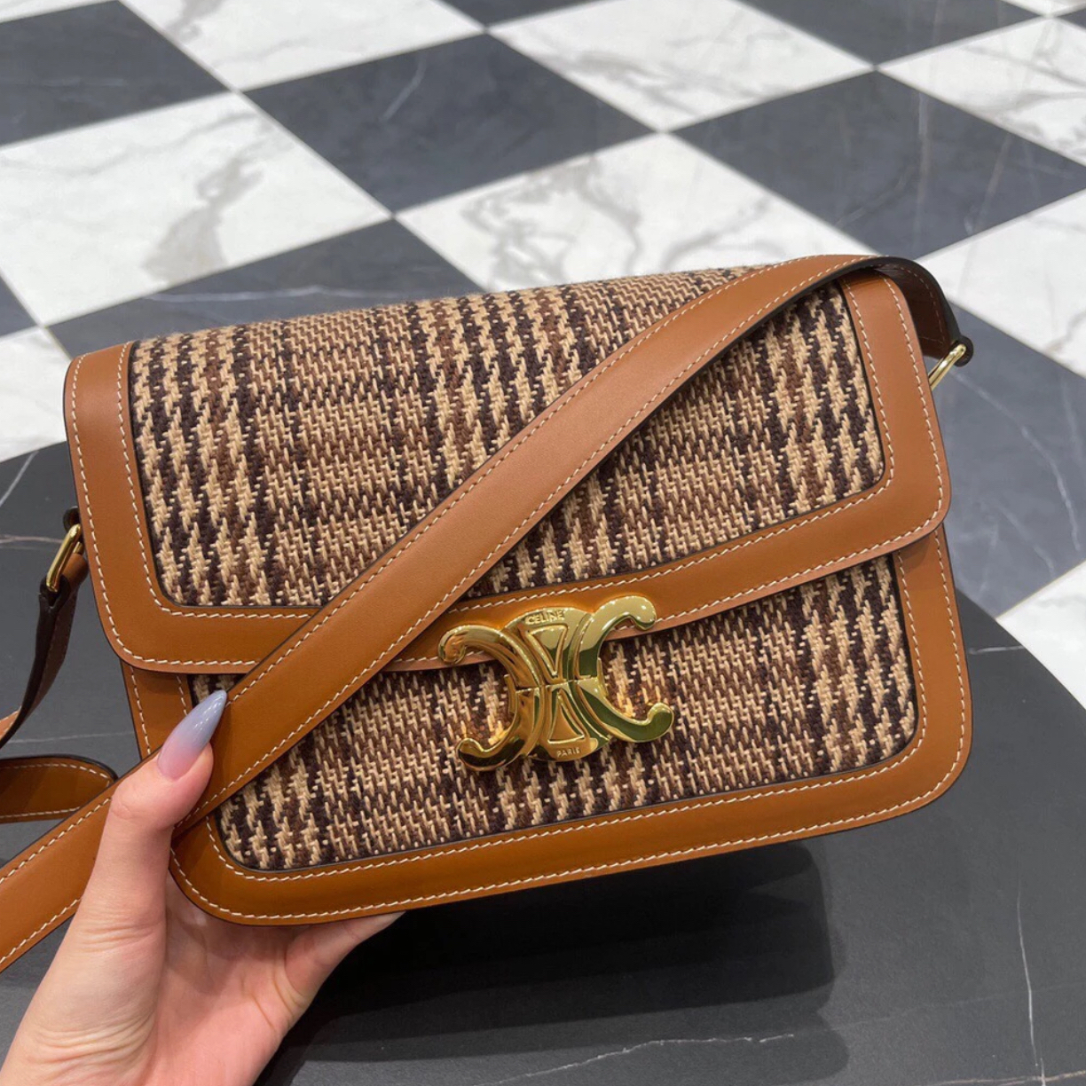 95新 Celine/思琳 中号 瑟琳/单肩包/7729