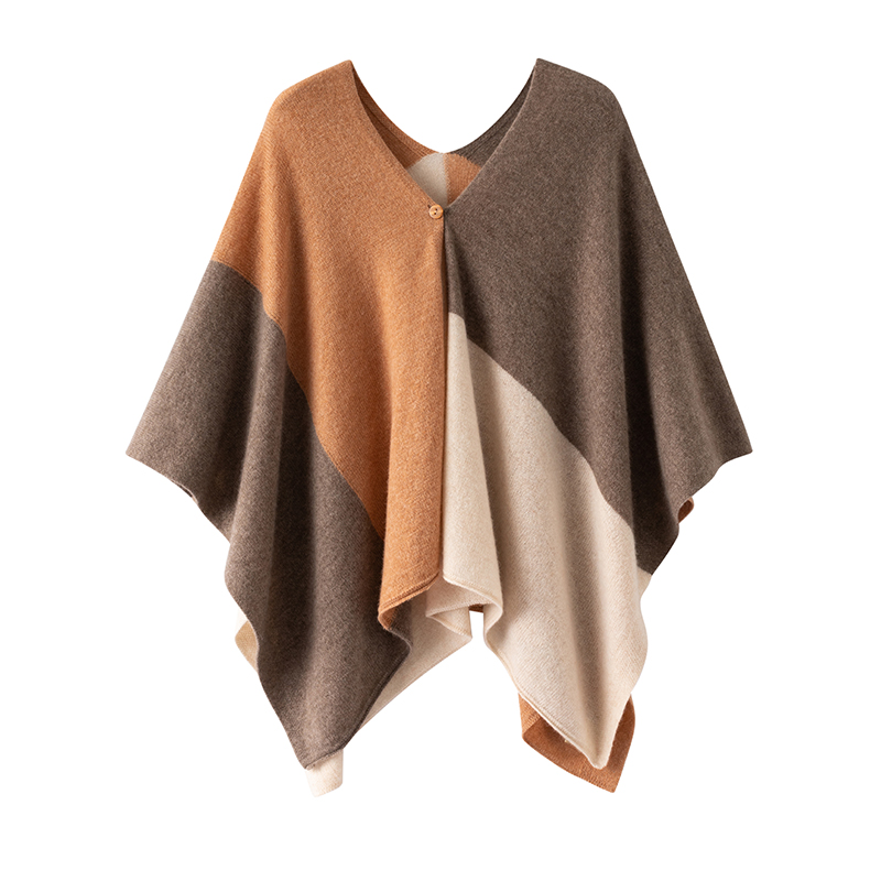 爱马镇店宝物！山羊绒大披肩针织外套女