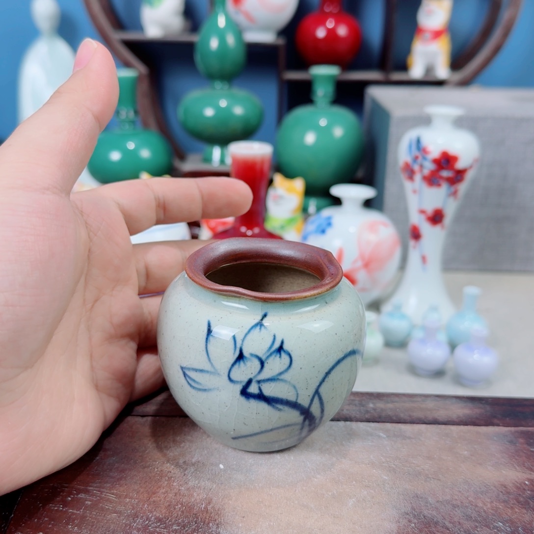 陶瓷手工小花器摆件