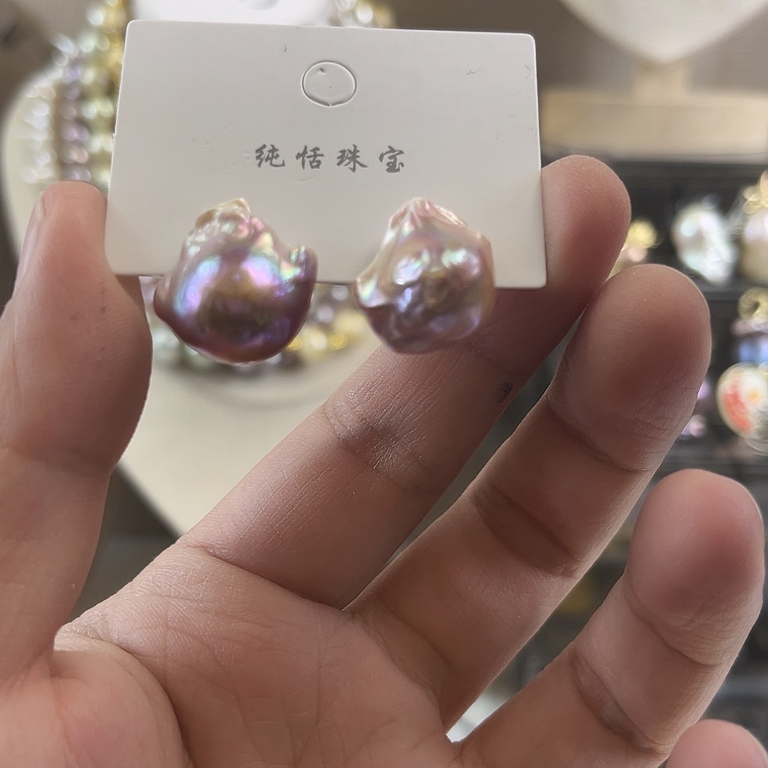 淡水珍珠耳饰未镶嵌【纯恬】