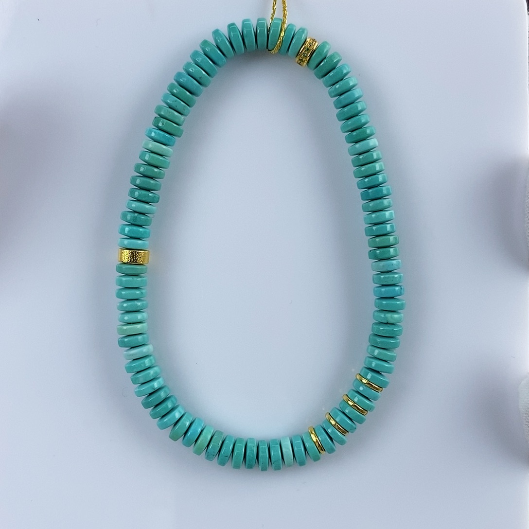 绿松石珠宝奇石18K金镶嵌