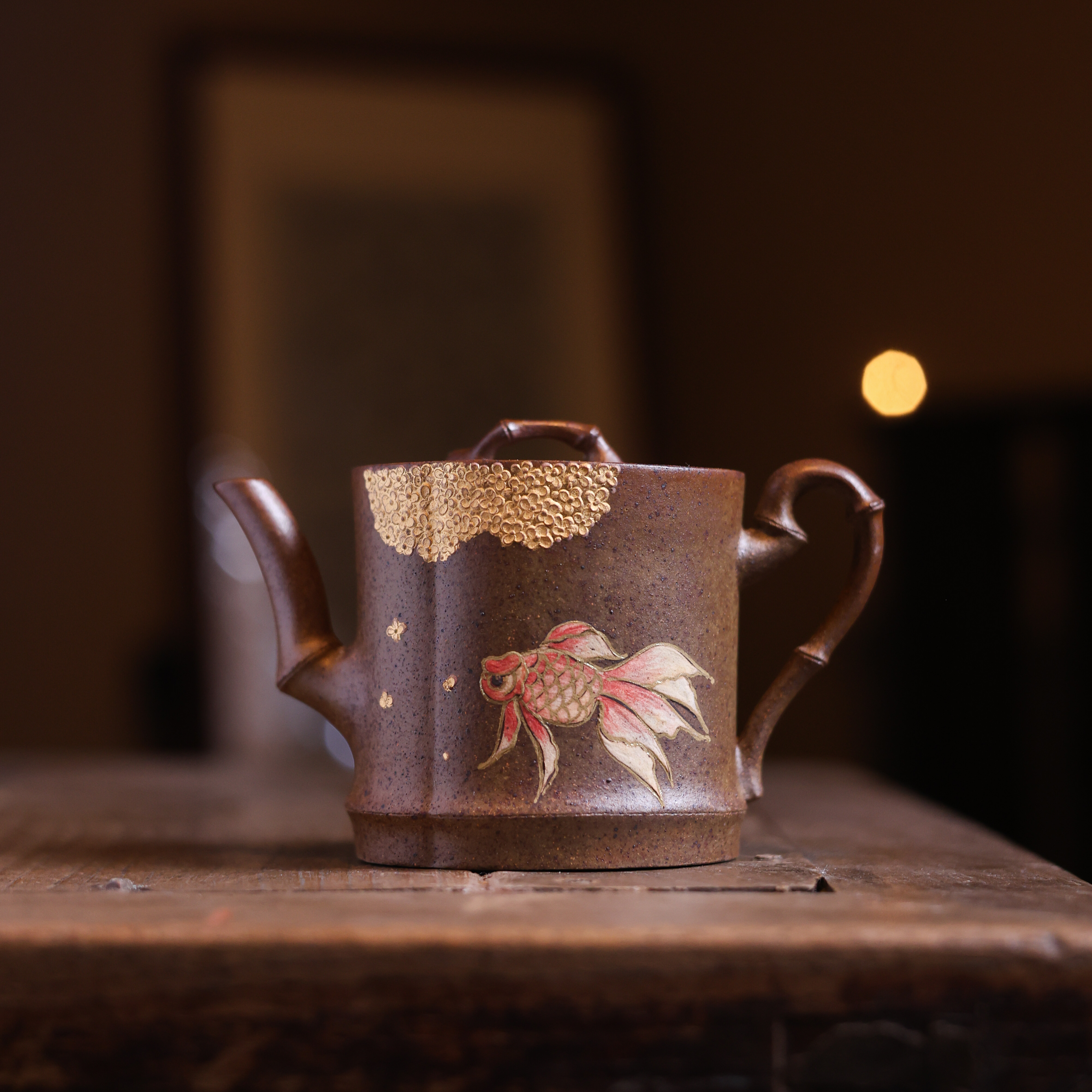 【九姐爱喝茶】金玉满堂-观羽柴烧-壶-120CC（观羽0462）