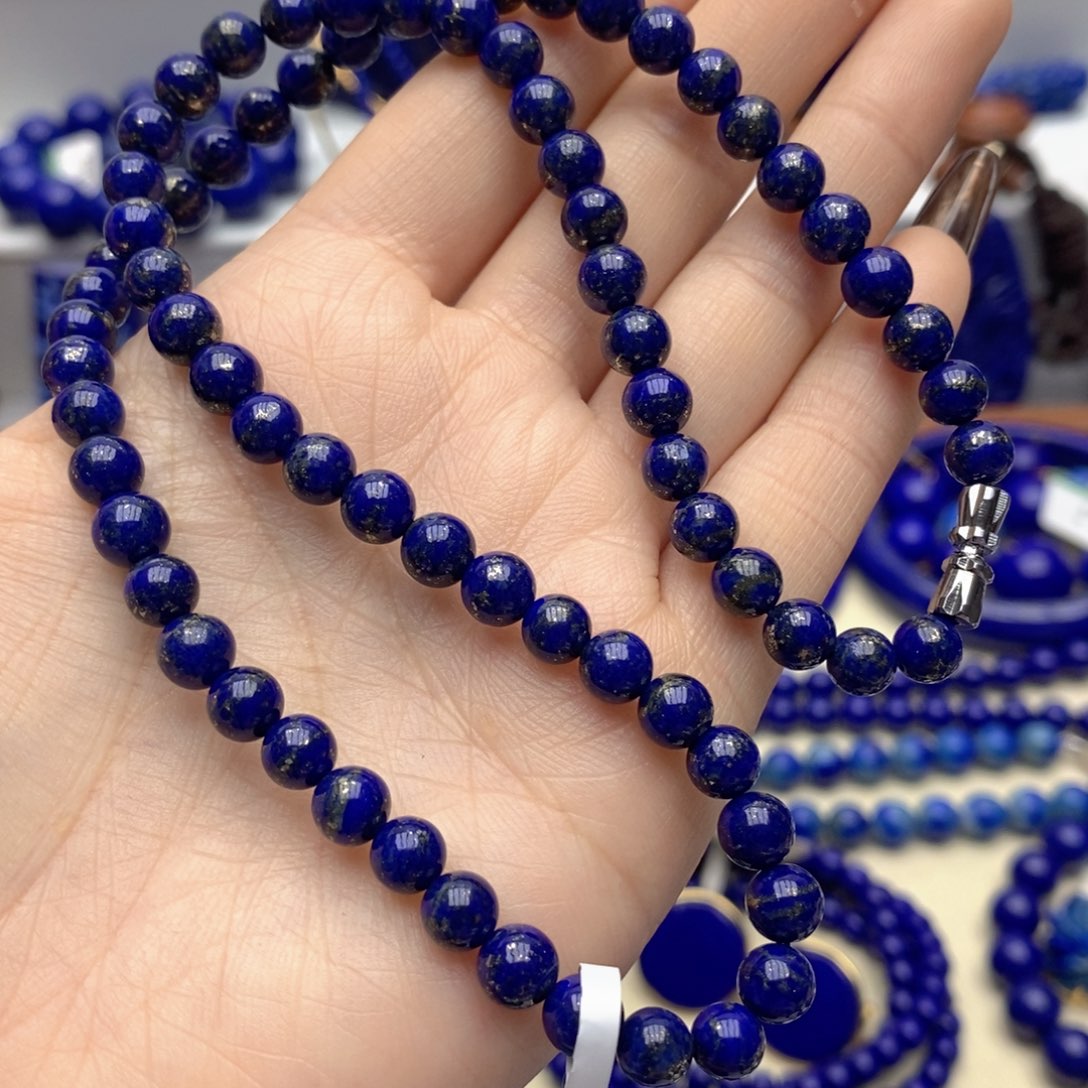 青金石未镶嵌颈饰6mm