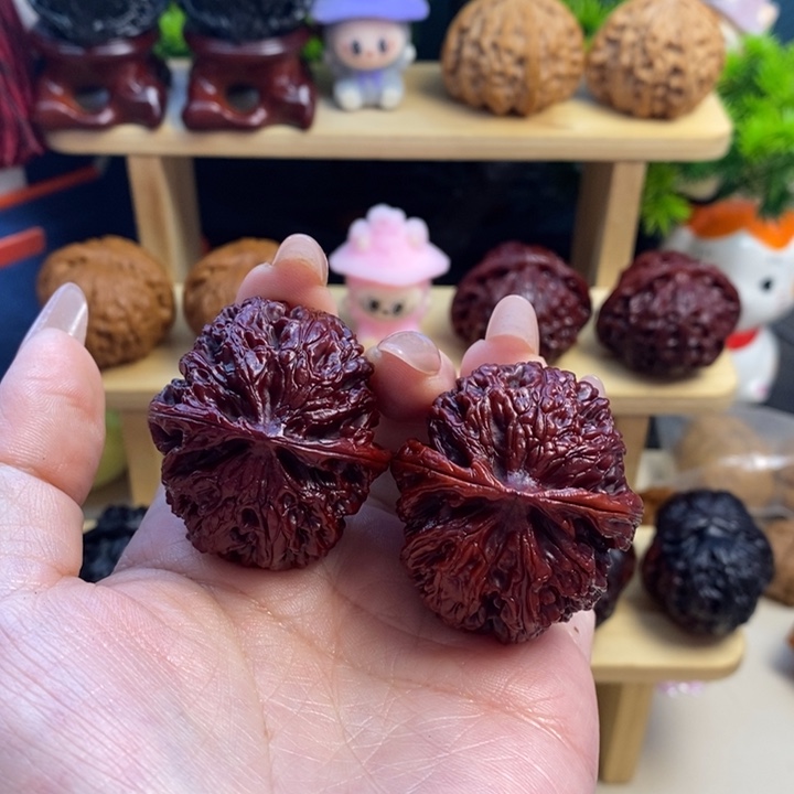 吊坠文玩核桃地闷红苹果37尺肚40