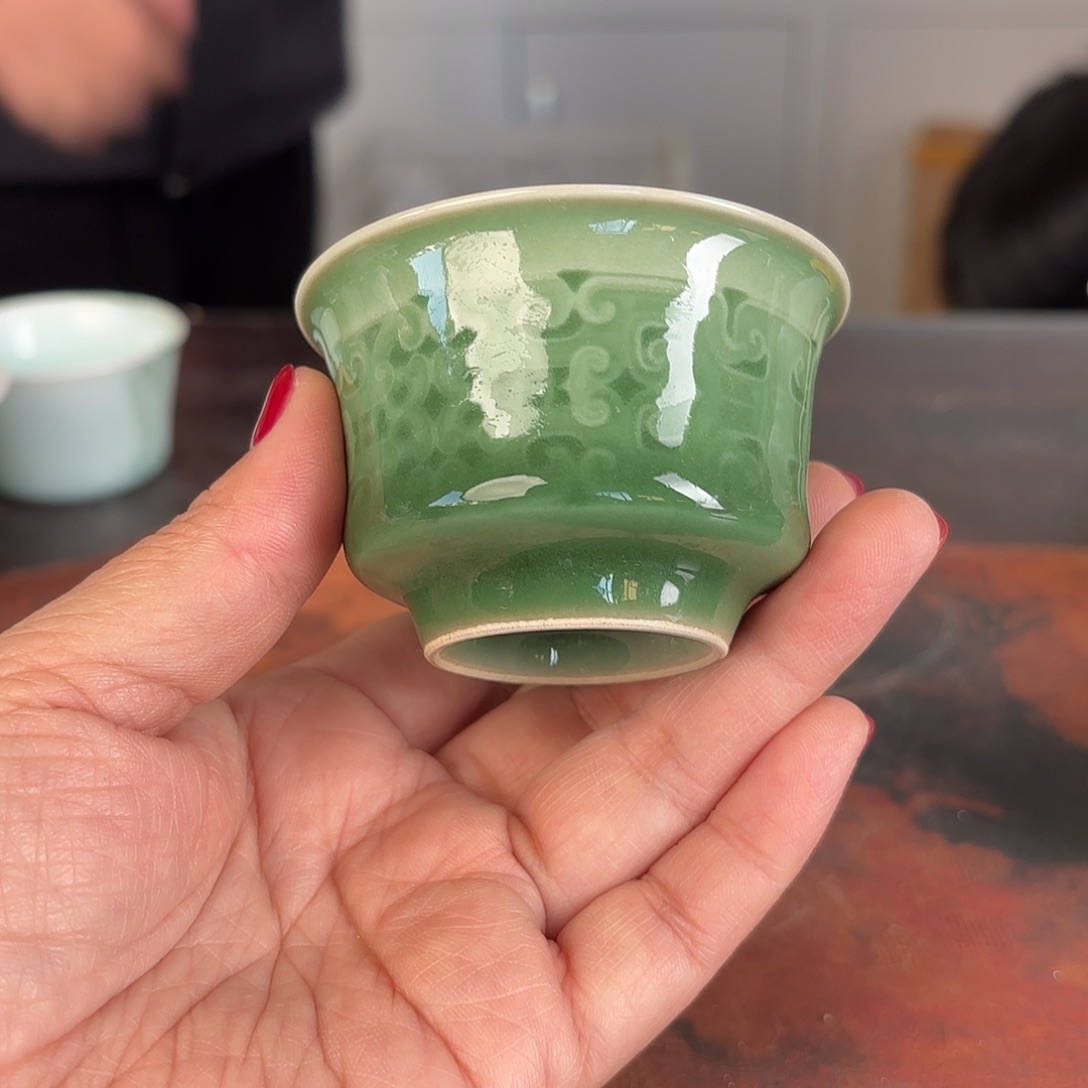 龙泉云间青瓷小米茶器