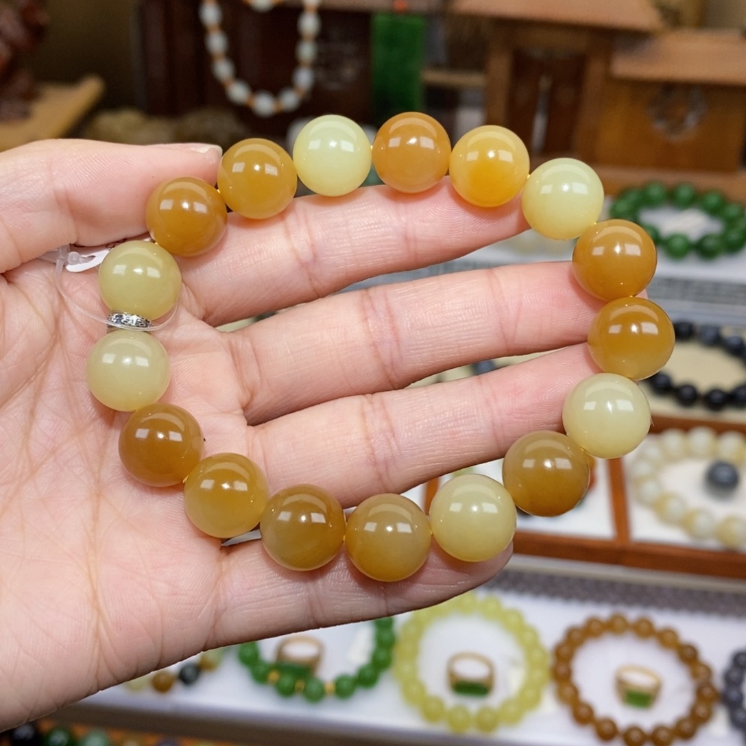 和田玉手串未镶嵌