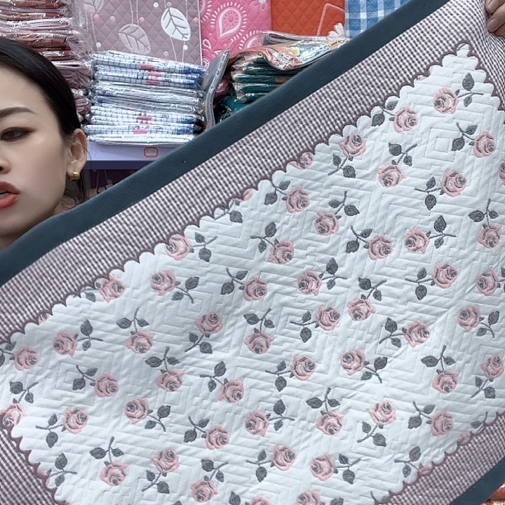 棉灰色小玫瑰花纯棉