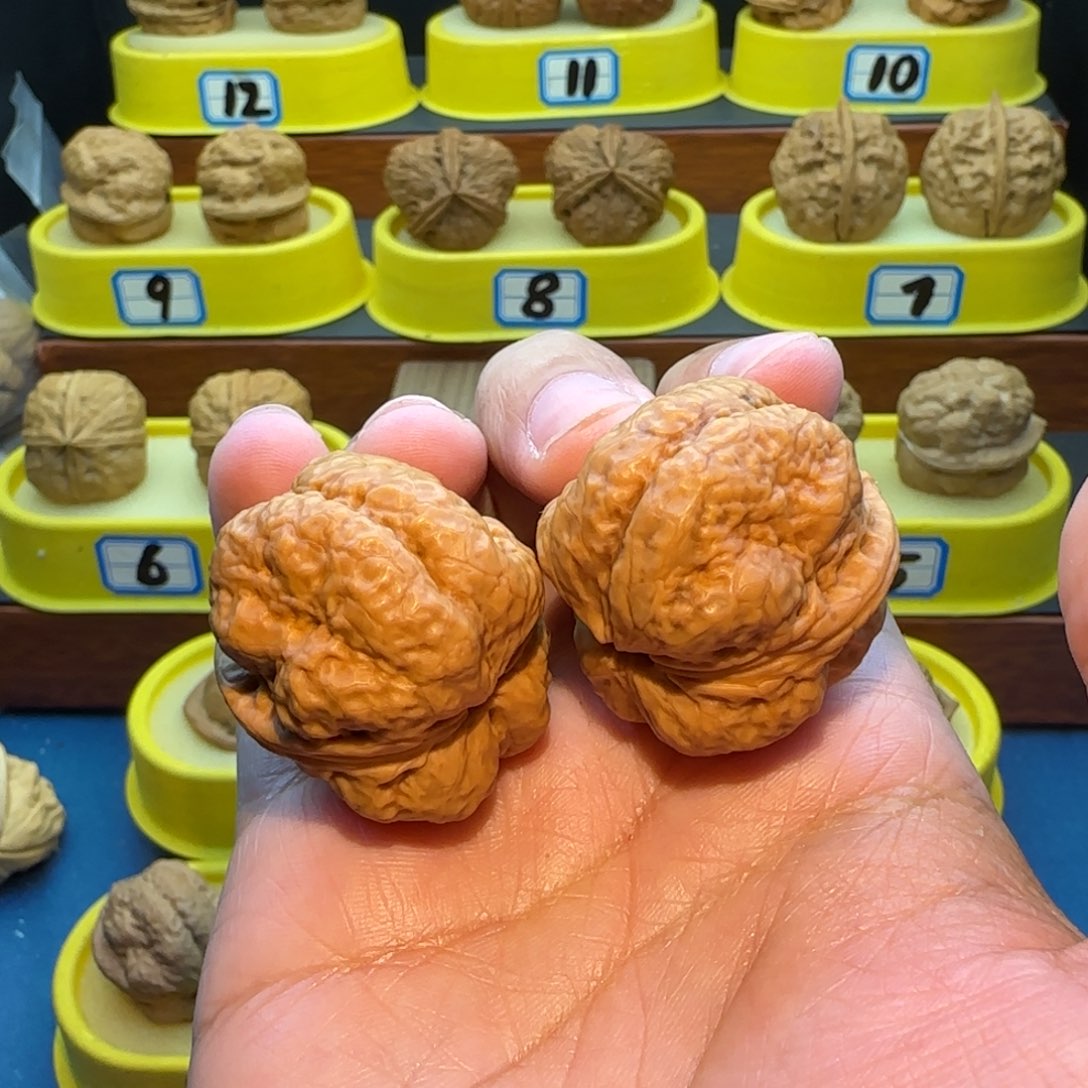 明***桃核把件大羊头蟾