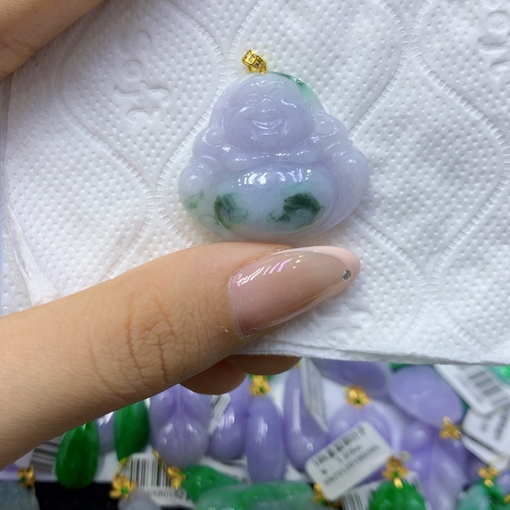 颈饰18K金镶嵌翡翠