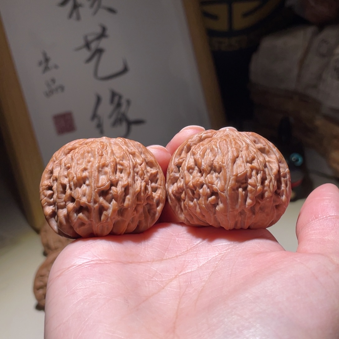 核桃把件晚**40全品磨盘