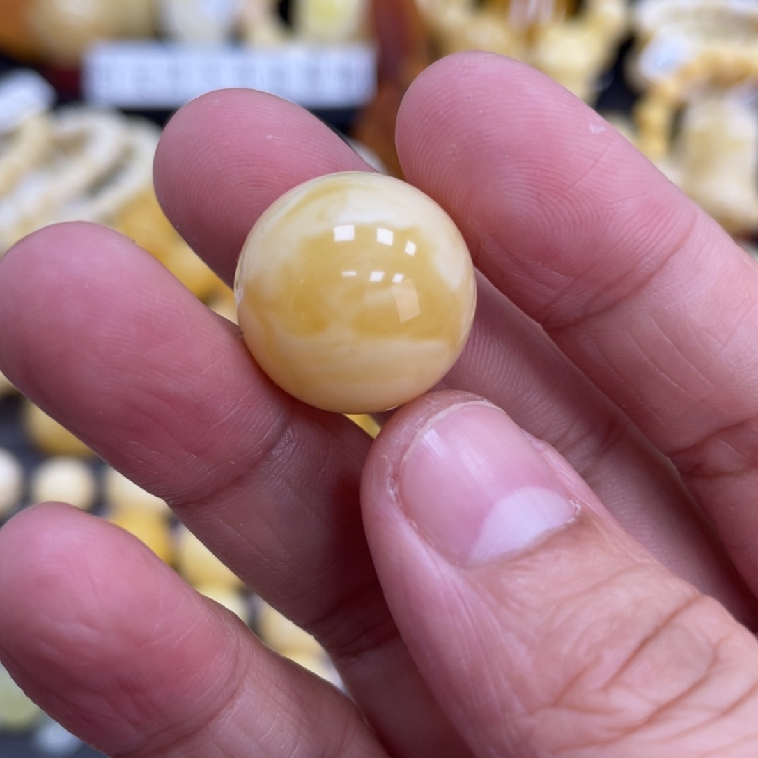 琥珀珠宝奇石未镶嵌18.5mm