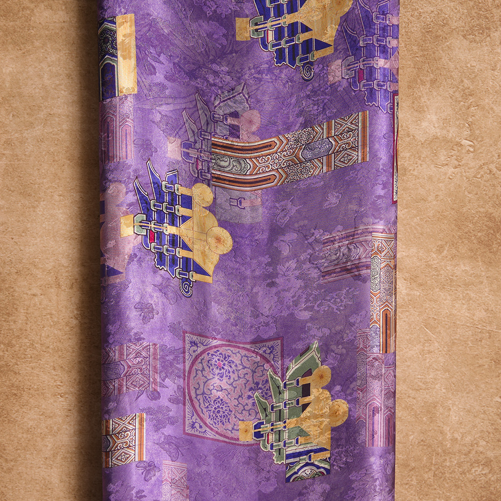 A004人丝香云纱花罗 1.4m 宽幅面料