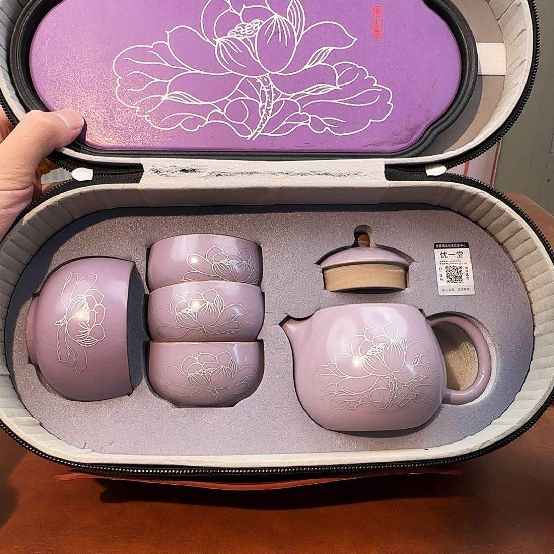 颜瓷闪购商品链接紫汝银莲橙色大皮箱套装+