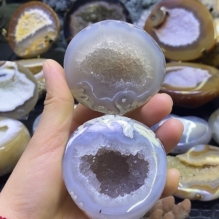 珠宝半成品水晶未镶嵌聚宝盆