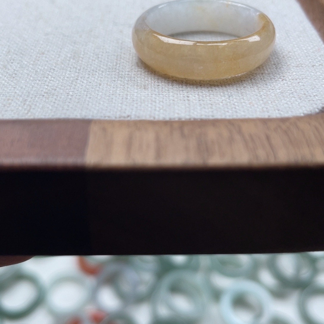 翡翠戒指未镶嵌21 号 19 港码