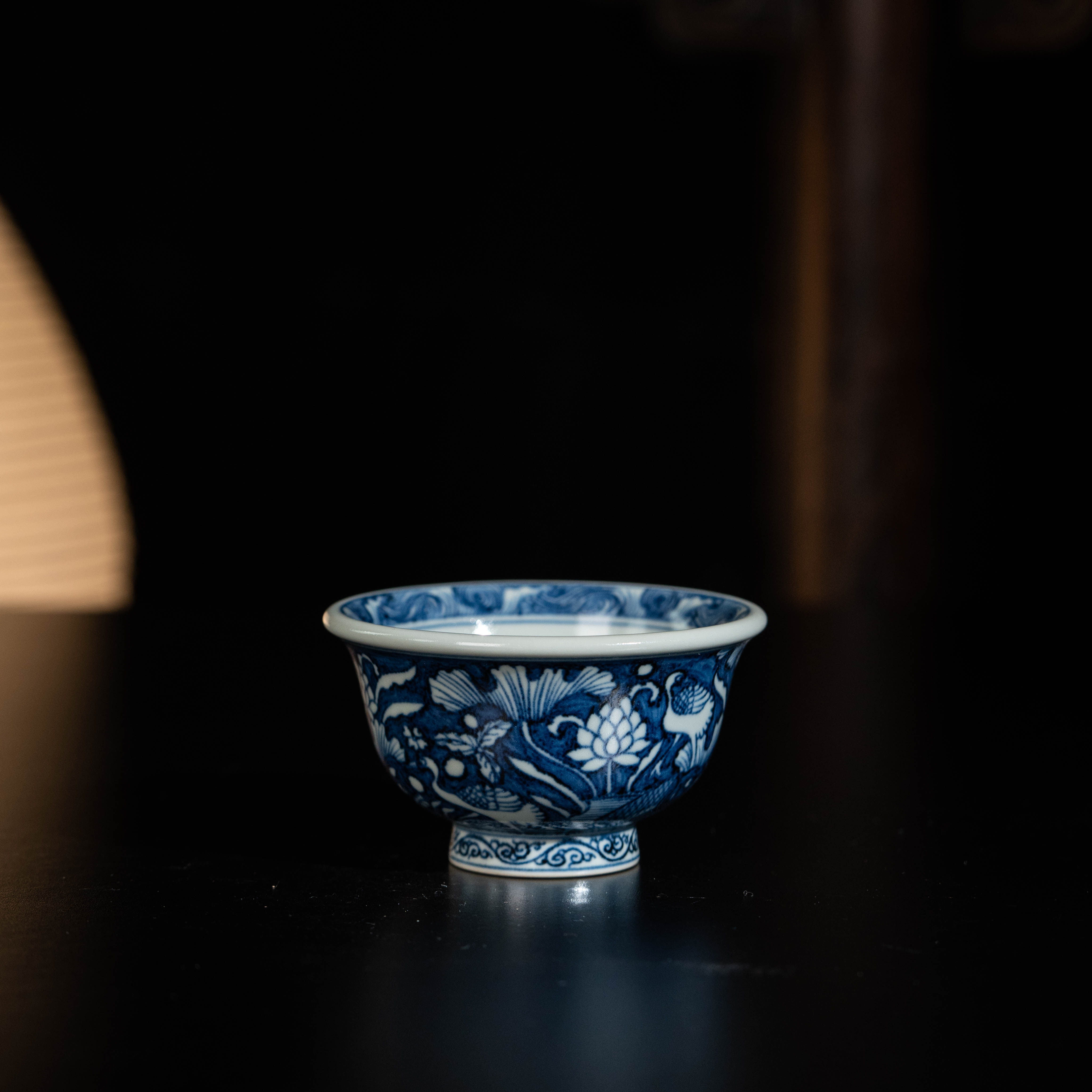  【逸古堂】明韵 一路连鱼压手杯 120cc 家用茶周边
