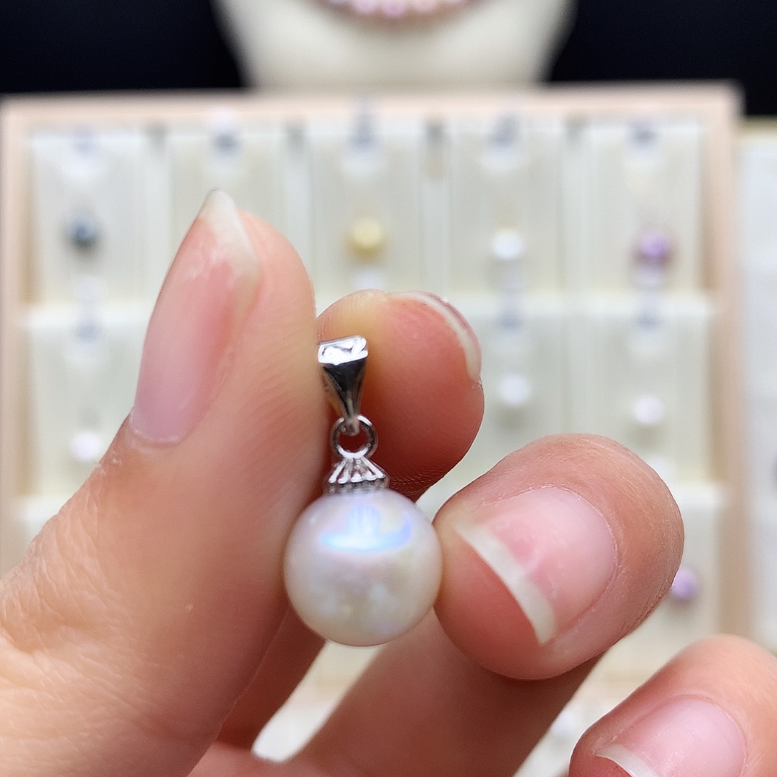 合金淡水珍珠吊坠(不含链)