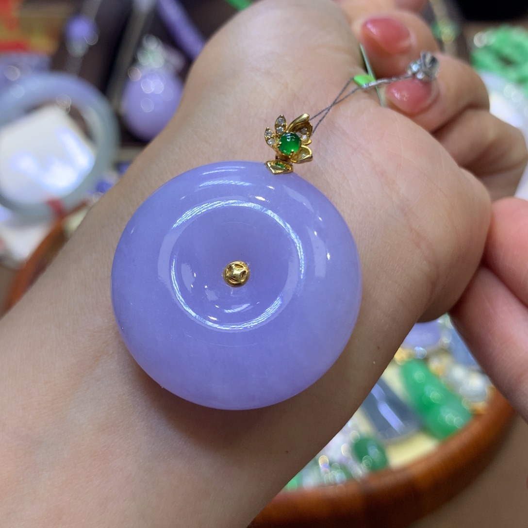 【闪购商品】翡翠18K金镶嵌颈饰翡翠