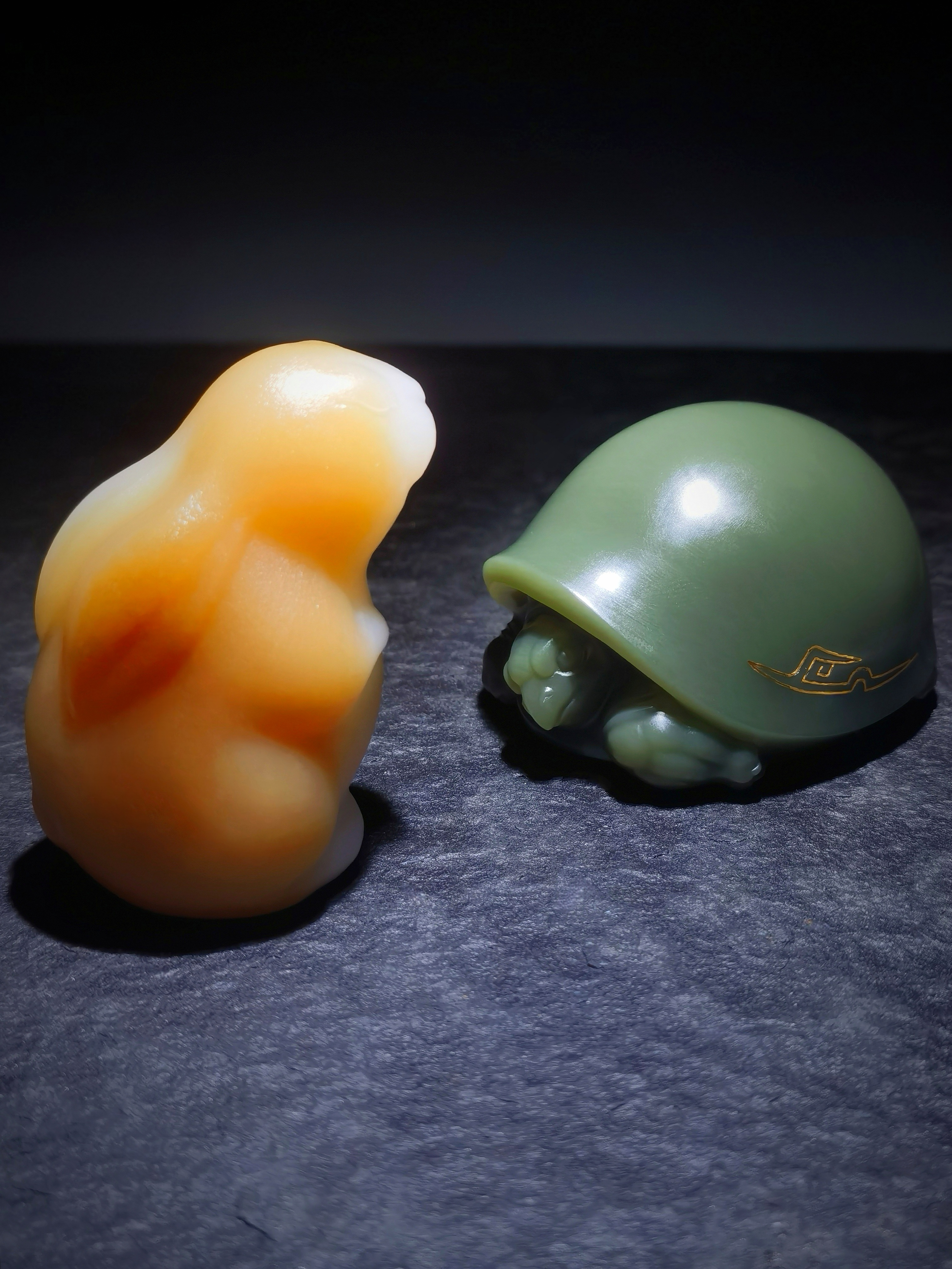 高端定制款——喜欢可咨询定制同款 龟兔赛跑和田玉生趣系列把件