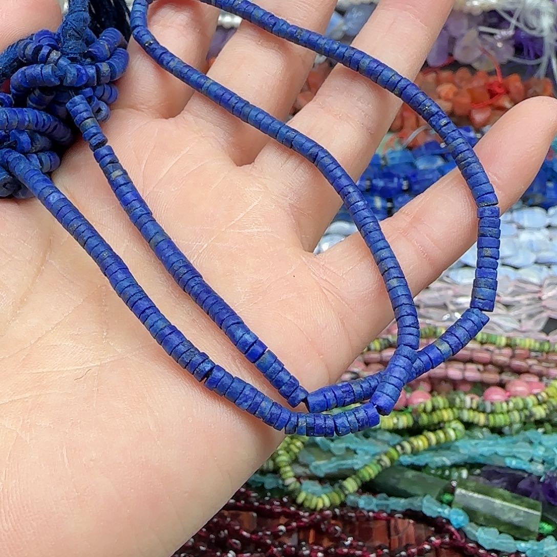 玛瑙/玉髓珠宝半成品合金青金剁珠4mm一条