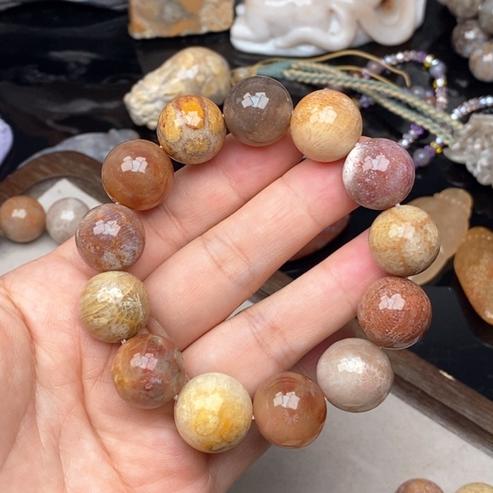 硅化珊瑚（珊瑚玉）手镯未镶嵌清**酒