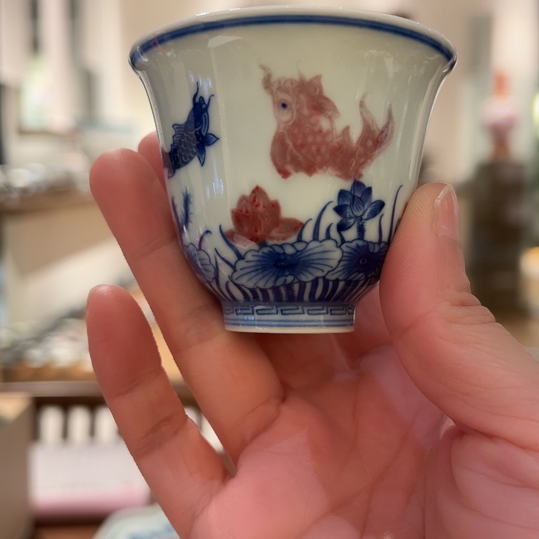 微瑕臻玉古坊原矿青花釉里红