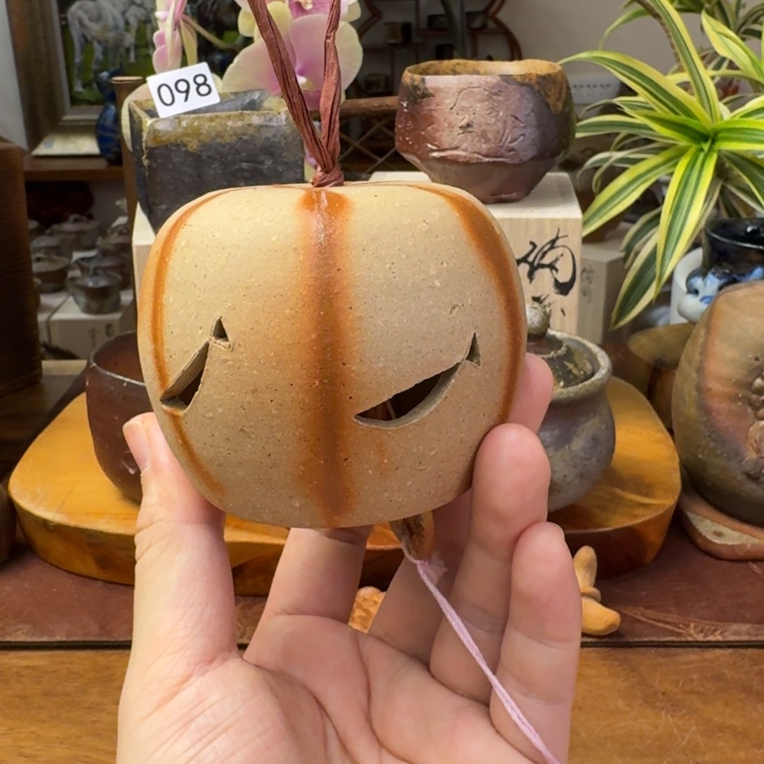 陶吉窑口备前烧镂空风铃福利一口价