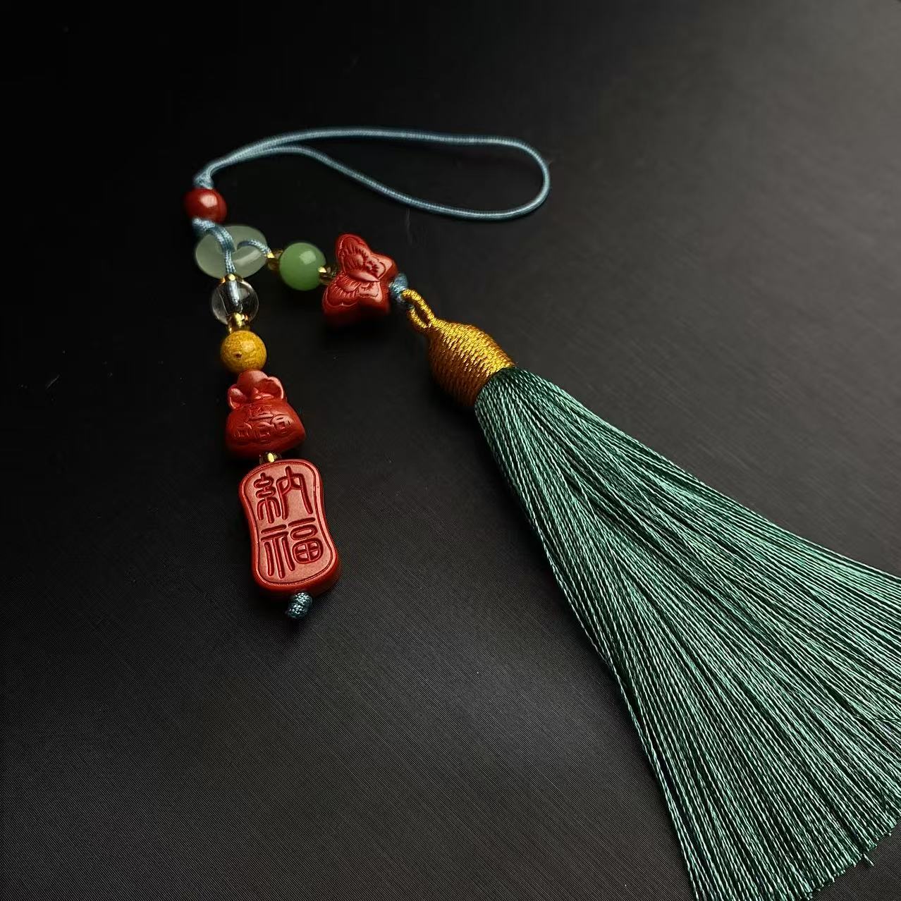 含辰砂工艺品ZBG1063辰砂纳福挂坠(天然珠宝多样性）