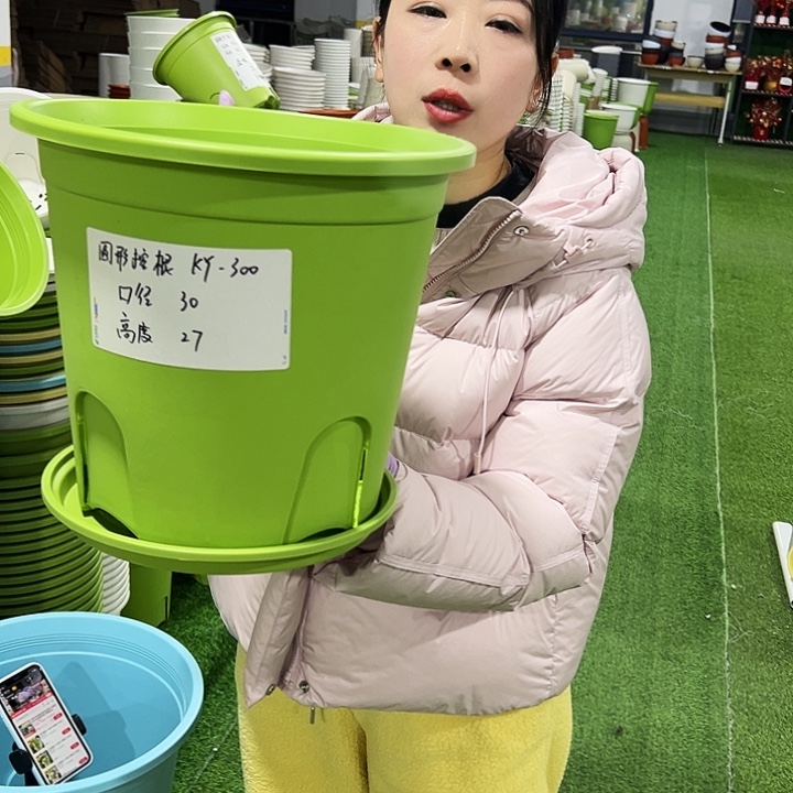 正品圆控口30高27果绿4只带托