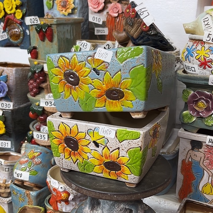 粗陶材质多肉花盆