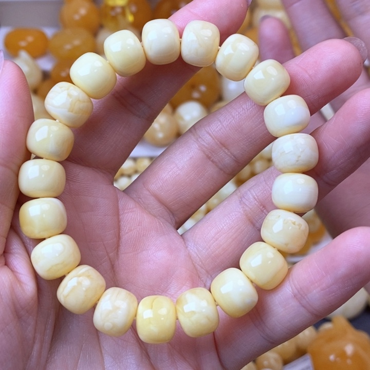 琥珀未镶嵌手串天然无优化琥珀蜜蜡