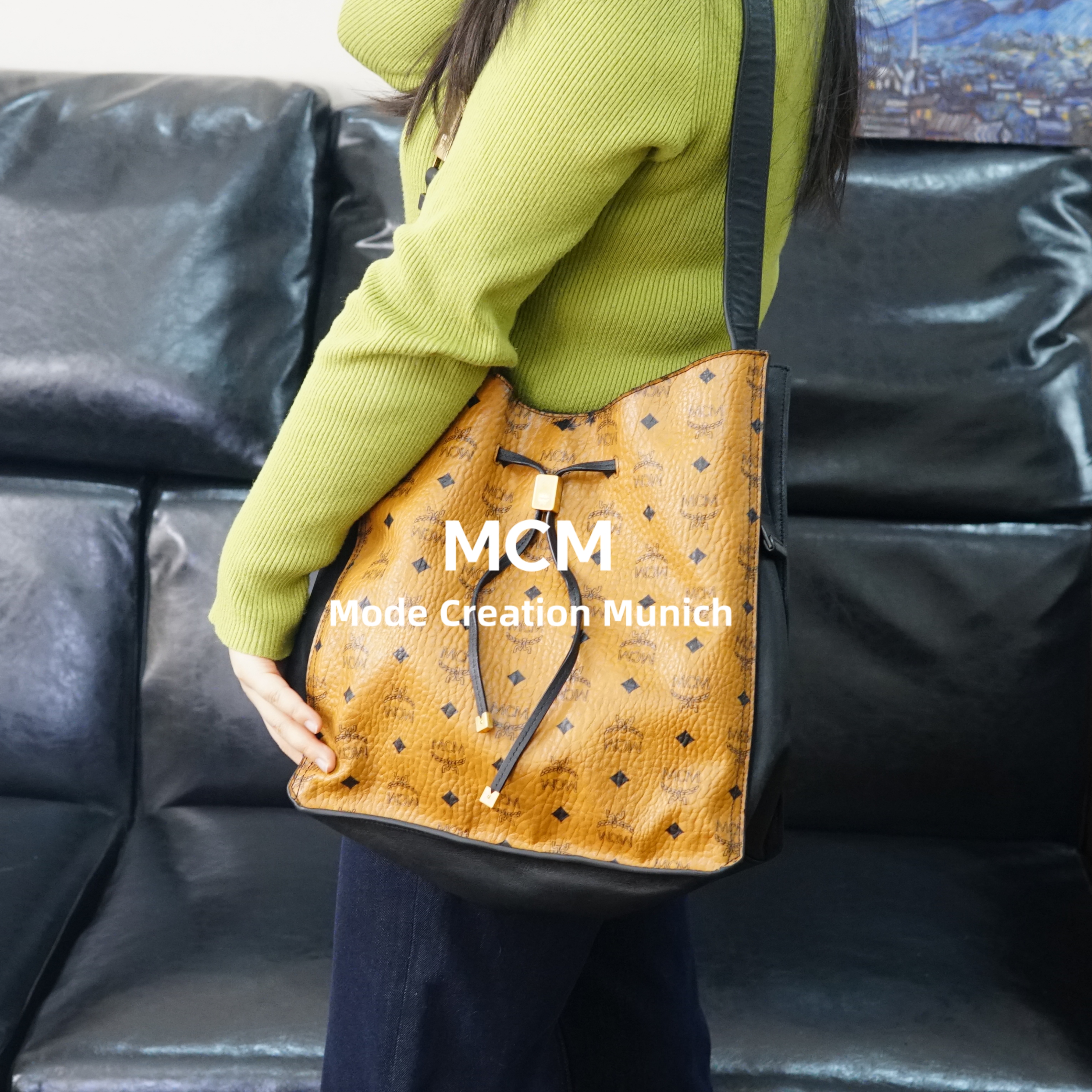 95新 MCM 拼色斜挎包/AF12308347/8347