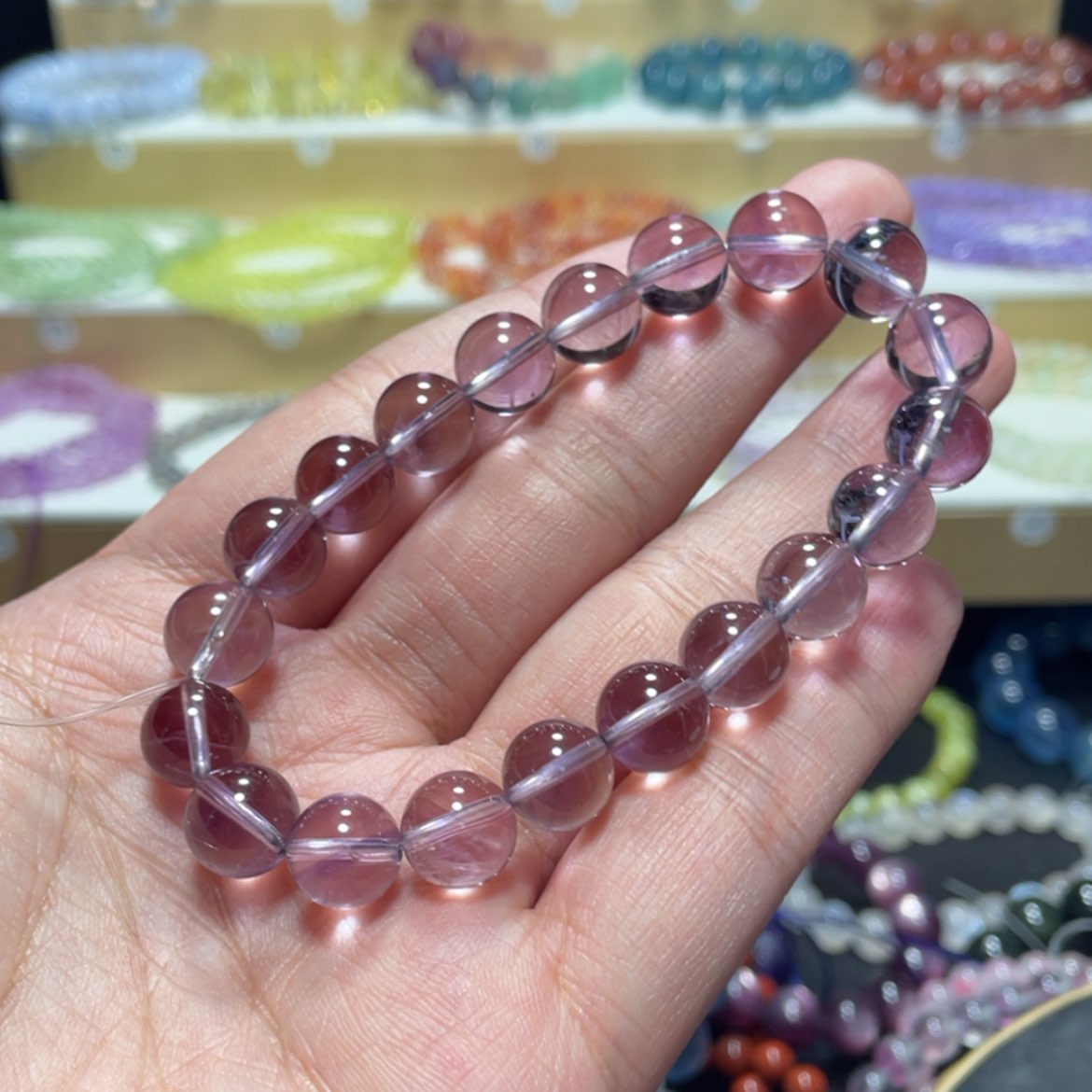 【闪购商品】水晶手串银S800镀金镶嵌3***?