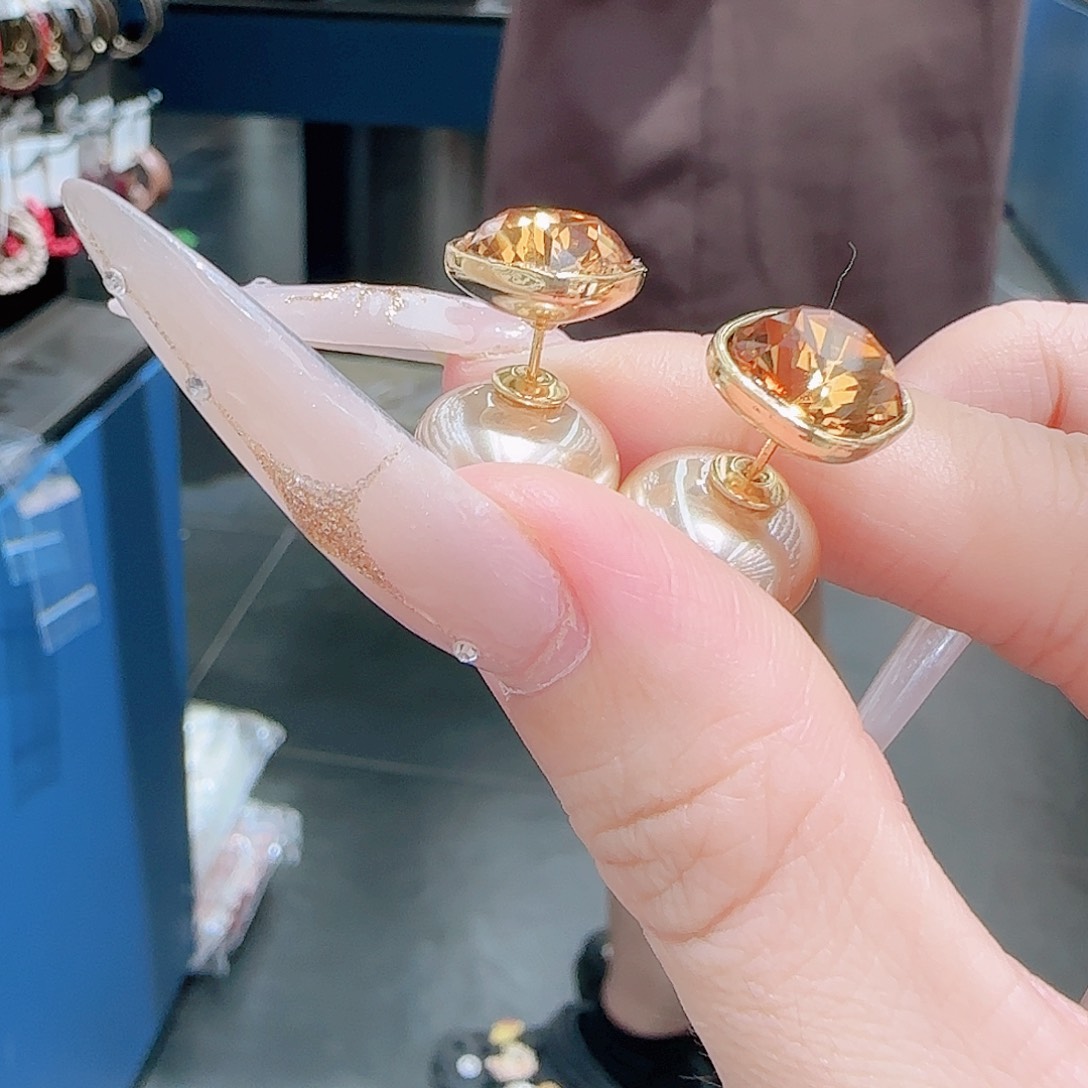 锆石铜合金925银耳环