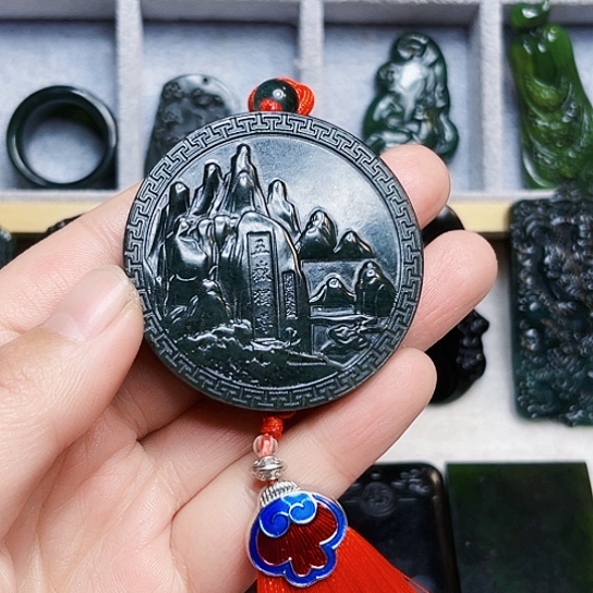 蛇纹石玉手链合金