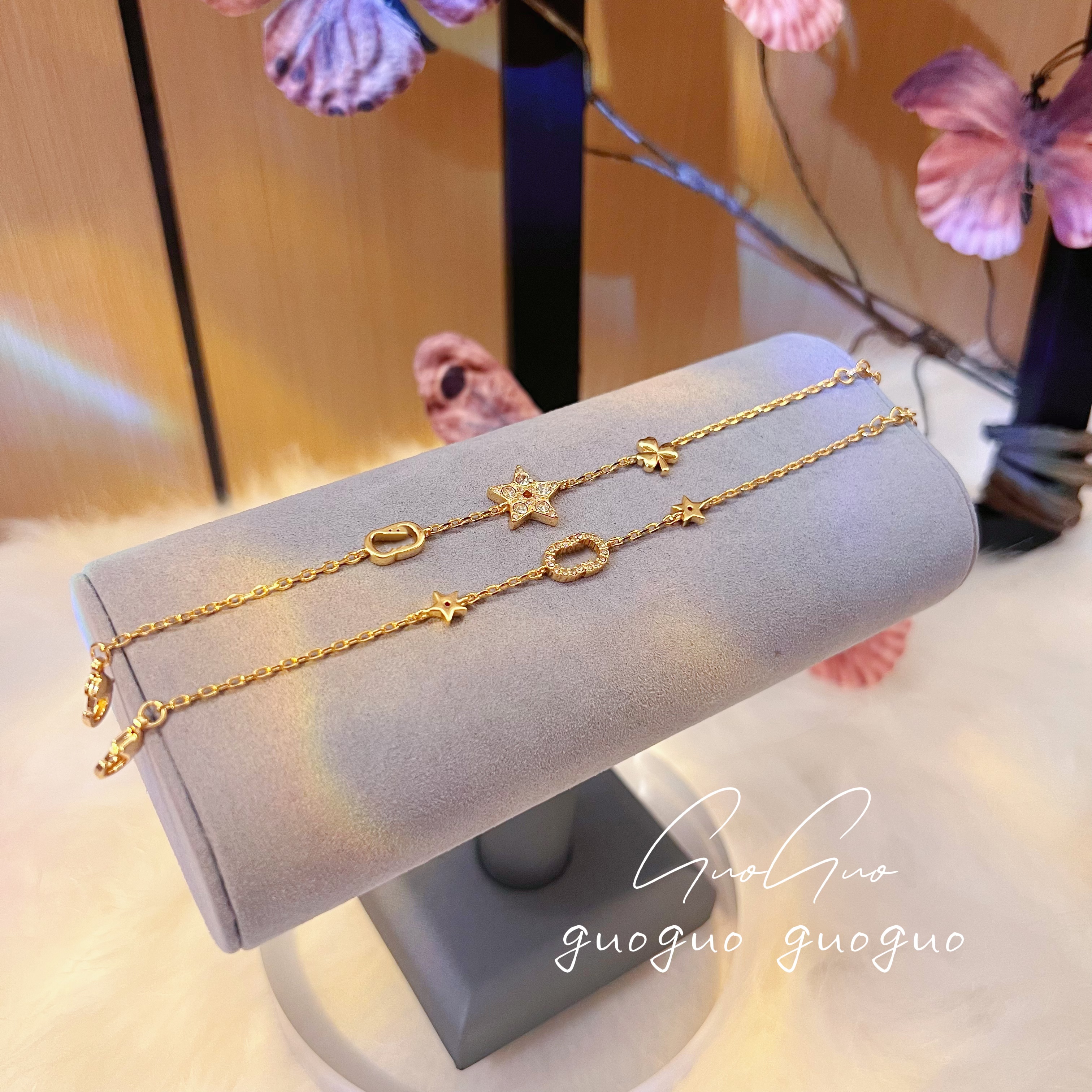 铜合金手链 星星两件套二合一手链